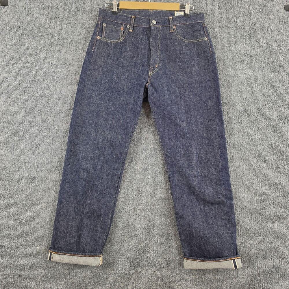 OrSlow Jeans Mens M 32x29 105Z Selvedge Straight Denim Blue Zip Fly Made Japan